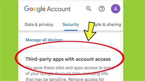 third party access to google account